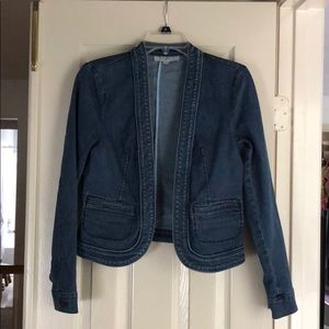 Loft structured jean jacket